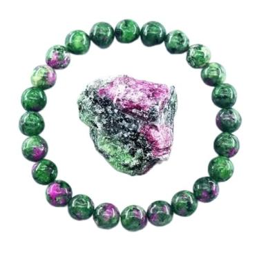 Imagem de Pulseiras para mulheres, homens, vermelho, verde, pedra natural, quartzo, lava, olho de tigre, elástico, ajustável, pulseira de contas de ioga para cuidados com a saúde para casais, joias criativas