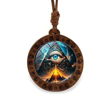 Imagem de Colar boêmio com árvore da vida, gargantilha vitoriana, joias vintage, acessórios de presente 1, 3.9X2.75inch, Vidro, Sem Pedra Preciosa