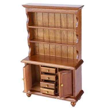 Imagem de Dioche 1:12 Boneca Em Miniatura Boneca Bookshelf Bookshelf Doll House Livro de Prateleira Acessório Bookcase Furniture Toy for Baby