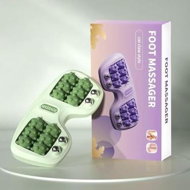 Imagem de Rolo massageador de pés, terapia de acupressão de pé duplo