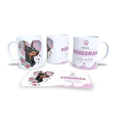 Imagem de Caneca Decorativa de Cerâmica com Design de Beagle, 325ml, Branca com Estampa Floral e Texto 'Meu Beagle é Minha Paixão', para Amantes de Cães (13187)