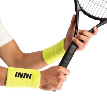 Imagem de Munhequeira INNI Game Longa Verde Neon - Pack com 02 Unidades