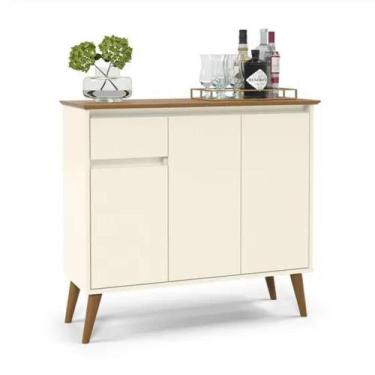 Imagem de Aparador Buffet Veneza Off white/Freijo - EJ Moveis - EJ móveis