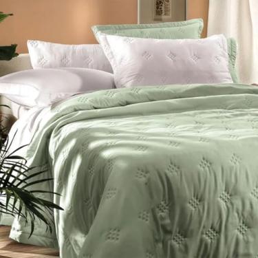 Imagem de Conjunto de Colcha Casal 3 Peças Altenburg Ultrawave Diamond Verde