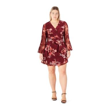Imagem de City Chic Vestido feminino plus size - estampa Danna, Estampa vermelha, 50