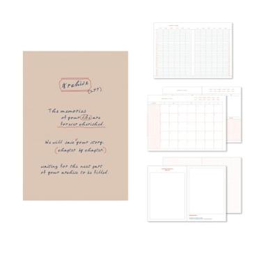 Imagem de Monolike B6 Archive247 Agenda de 6 meses, 01. Bege - Planejador acadêmico, planejador semanal e mensal, agendador, planejador sem data, 128 x 182 mm