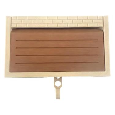 Imagem de MotiveTech Porta-chaves de parede para organizar chaves na entrada, decoração divertida para casa, ideal para cozinha, de entrada e sala de estar, Chocolate Bege