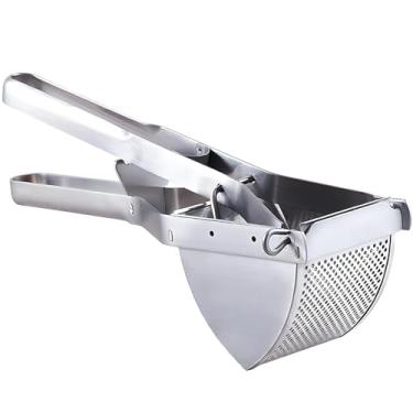 Imagem de LUMINFLY Espremedor grande de aço inoxidável, espremedor de batatas com cabo ergonômico, ferramenta de cozinha antiderrapante e resistente à ferrugem