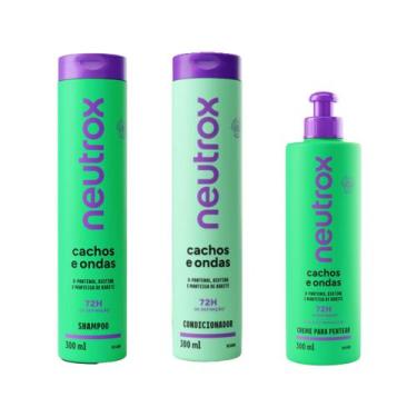 Imagem de Kit Neutrox Cachos Ondas Cond+Shampoo+Creme Pentear 300Ml