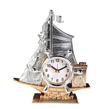 Imagem de Despertador: Veleiro vintage com design musical de 22 cm