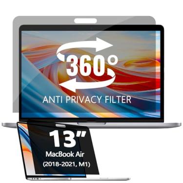 Imagem de Protetor de tela de privacidade de 360° compatível com MacBook Pro de 13 polegadas (2016-2022, M1, M2), filtro de tela de privacidade para MacBook Air de 13 polegadas (2018-2021, M1), antiespionagem