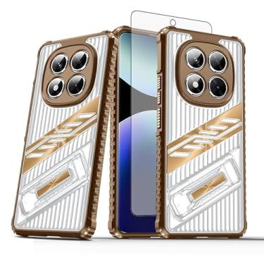Imagem de Asuwish Capa de celular para Xiaomi Redmi Note 14 Pro 5G/14Pro 4G/Note14 Pro Plus/Poco X7 Capa de celular com protetor de tela de vidro temperado e suporte rígido com suporte, acessórios 14Pro+ Pro+ +