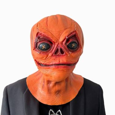 Imagem de Máscara assustadora de resina de abóbora de cabeça cheia para cosplay de Halloween