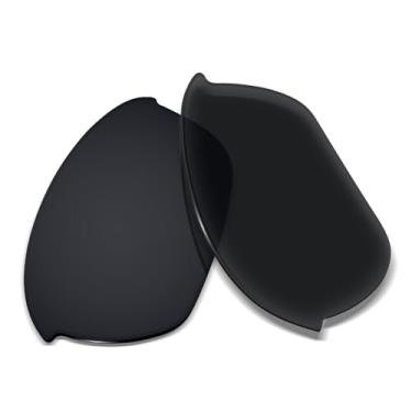 Imagem de Lentes de substituição de 1,5 mm compatíveis com óculos de sol Oakley Half Jacket 63 mm, resistente a arranhões e impactos - preto escuro polarizado
