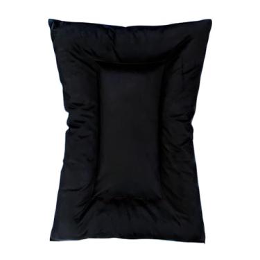 Imagem de Cama Caminha Colchonete Suede Pet Luxo Lavável 3 Zíperes Impermeável Macia Tecido Veludoso 50 * 70/60 * 75/65 * 95/95 * 120cm(P,Preto)