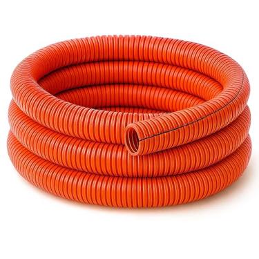 Imagem de Electriduct Tubo de tear de fio dividido conduíte flexível ondulado de polietileno - tamanho nominal de 5 cm - 30 metros - laranja