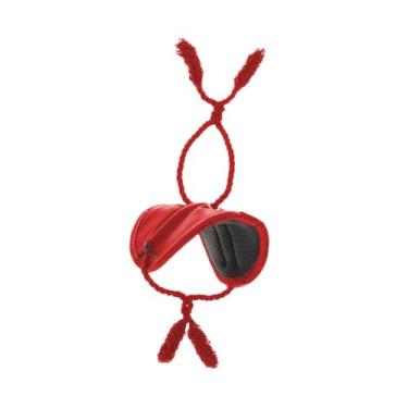 Imagem de shamjina Protetores de guirlanda de Natal reutilizáveis ​​com acolchoamento para pendurar coroas e guirlandas, evitam arranhões em escadas, Vermelho