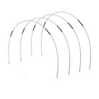 Imagem de Argolas de estufa de jardim, armação de suporte de fibra de vidro sem ferrugem para tecido de jardim, argolas de estufa para rede de jardim, kit de casa de aro (7 mm x 0,95 m), 20 peças)