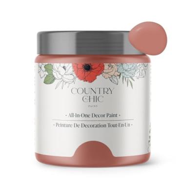 Imagem de Tinta de giz Country Chic All-in-One para móveis, armários, decoração de casa, ecológica, acabamento fosco, primer embutido e revestimento superior para madeira, metal - Peachy Keen (rosa coral) - 237