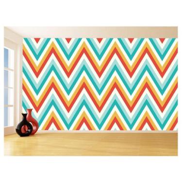 Imagem de Papel De Parede 3D Sala Chevron Zig Zag Listras 3,5M Zig69 - Você Deco