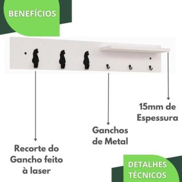 Imagem de Porta Chaves De Parede Porta Chaveiro Organizador B.B.G.P - Metalcromo