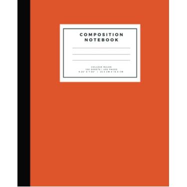 Imagem de Composition Notebook, 9.25 x 7.5 Inches, 100 Sheets, Tawny and Mirage Soft Cover, College Ruled or Medium Ruled Paper.