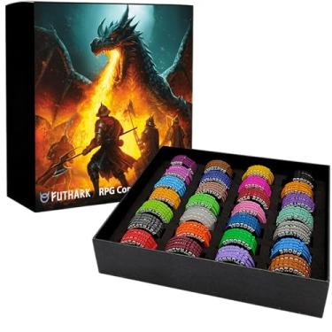 Imagem de Futhark DND Condition Rings Set: 112 Vibrant DND Condition Markers to Eliminate Confusion - Great DND Gift in Exceptional Storage Box - RPG Accessories for Unforgettable Dungeons and Dragons Nights