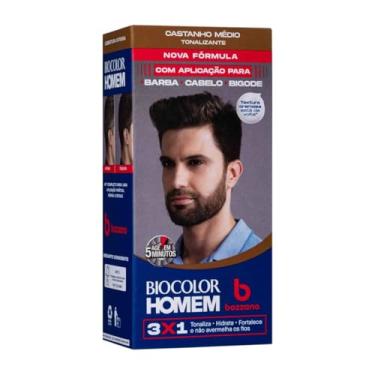 Imagem de Biocolor Homem Tonalizante De Cabelo Masculino Bozzano Castanho Médio