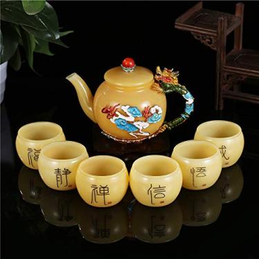 Imagem de Conjunto de chá de porcelana xícaras de chá de flores esmaltadas artesanais exclusivas borboleta rosa conjuntos de chá de cerâmica para chá florescendo folha solta caixa de presente, D