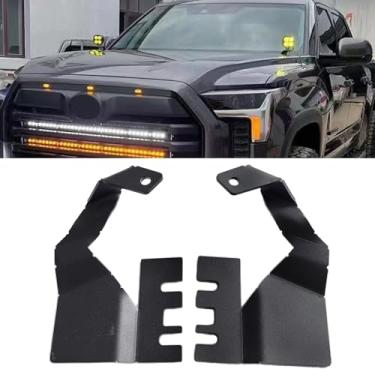 Imagem de hilopexi 2 peças de kits de suporte de montagem de luz LED para toyota 2022 2023 2024 toyota Tundra capô vala lateral Led pod suportes de luz de trabalho esporte suporte de montagem acessórios
