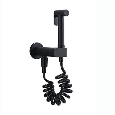 Imagem de uhyOHF Pulverizador de bidê portátil para vaso sanitário, kit de pulverizador de fraldas de pano de latão, conjunto de pulverizador de bidê montado na parede, kit de pulverizador de bidê de banheiro