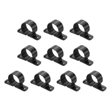 Imagem de PATIKIL Braçadeiras de tubo de suspensão 3,5 cm, pacote com 10 suportes de tubulação padrão para tubos de cobre Pex CPVC, preto