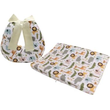 Imagem de Almofada De Amamentação Bebê Menino + Trocador De Cômoda - DW Confecçõ