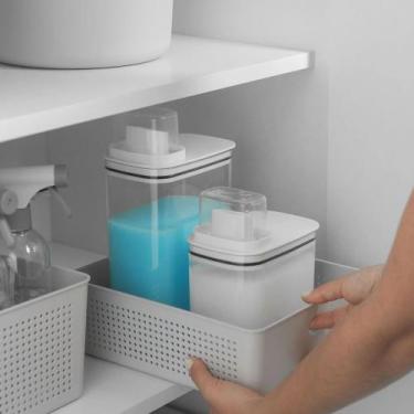 Imagem de Conjunto 2 Dispenser 2,3L 1,5LOrganizador Lavanderia Para Sabão Amacia