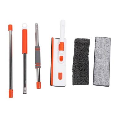 Imagem de CUOFYUNL Kit de rodo de limpeza de janela de 3 seções com haste de extensão ferramenta giratória de limpeza de janela para espelho de pára-brisa de carro