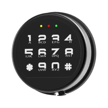 Imagem de Teclado de substituição de cadeado eletrônico cromado com trava solenoide, teclado seguro programável para acesso seguro rápido – Serve para cofres e armários de alta segurança