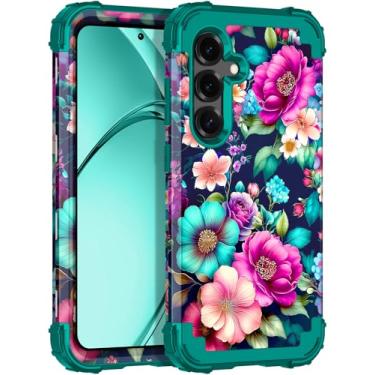 Imagem de Rancase Capa para Galaxy S25 Plus, proteção resistente à prova de choque de três camadas de plástico rígido + capa protetora de borracha de silicone macio para Samsung Galaxy S25 Plus, brilha no