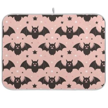 Imagem de Tapetes de secagem de louça, tapetes de escorredor de pratos de secagem rápida para decoração de bancada de cozinha médio 40,6 x 45,7 cm