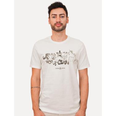 Imagem de Camiseta John John Masculina Regular City Map Off-White-Masculino