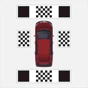 Imagem de NOOFNO Tapetes de calibração de câmera de carro 360, ferramentas de pano de grade de diagnóstico automático para sistema DVR de backup de veículo panorâmico, E + A