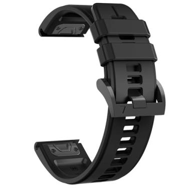 Imagem de U-LIMVE Pulseira de relógio para Garmin Fenix 8 de 51 mm/Fenix 7X/Fenix 6X/Fenix 5X/Fenix 3/Quatix 8 de 51 mm/Tactix 8 de 51 mm, pulseira de silicone de 26 mm
