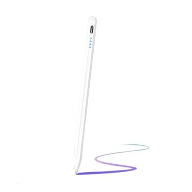Imagem de Caneta Digital Universal para Tablets com Controle Touch, Branca, Recarregável USB-C, Compatível com iOS, Android e Windows, Ponta de 1.7mm