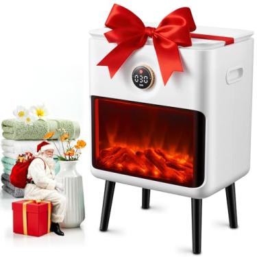 Imagem de AAOBOSI Aquecedor de toalhas, aquecedores de toalhas de luxo grandes de 22L para banheiro com tela de chama 3D, desligamento automático mesmo aquecido aquecedor de toalha quente balde para toalhas