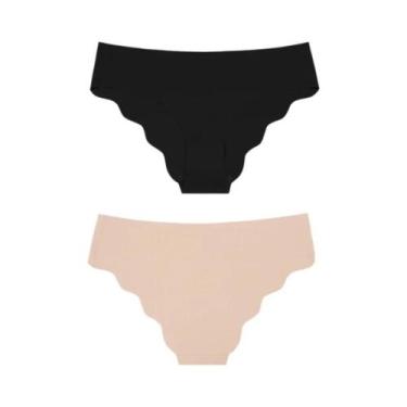 Imagem de Calcinhas De Cintura Baixa Em Seda Gelada Com Corte a Laser Para Mulhe