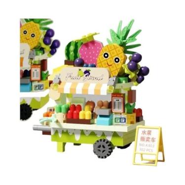 Imagem de Kit De Blocos De Montar DIY Para Meninas, Caminhão De Comida, Loja De 