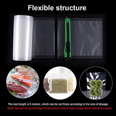 Imagem de Rolos de Sacos Selantes 2 Pacotes para Food Saver Armazenamento Alimentos Seal a Meal Seladores Vácuo Comerciais Sem BPA Camping Trekking Pesca