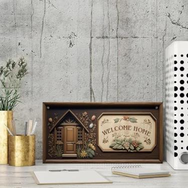 Imagem de Placa de parede de boas-vindas para casa de 5,9 × 11,20 cm, decoração rústica de casa de fazenda para casa, escritório, entrada e mais
