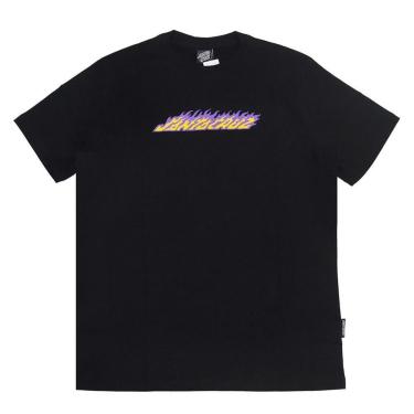 Imagem de Camiseta Santa Cruz Flame Hand Strip - Preto-Masculino
