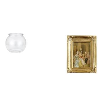 Imagem de Whtkoph Vaso Aquário Redondo E Transparente com Moldura de Resina para Fotos, Porta-cartões de Visita para Mesa, Escritório, Decoração.