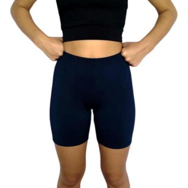 Imagem de Short Feminino Meia Coxa Justo Elástico Liso Suplex Pp ao Plus Size - 